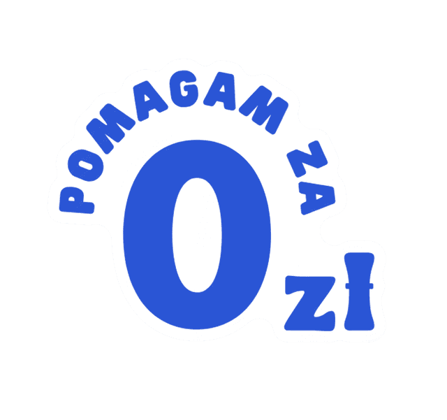Naklejka: Pomagam za 0 zł